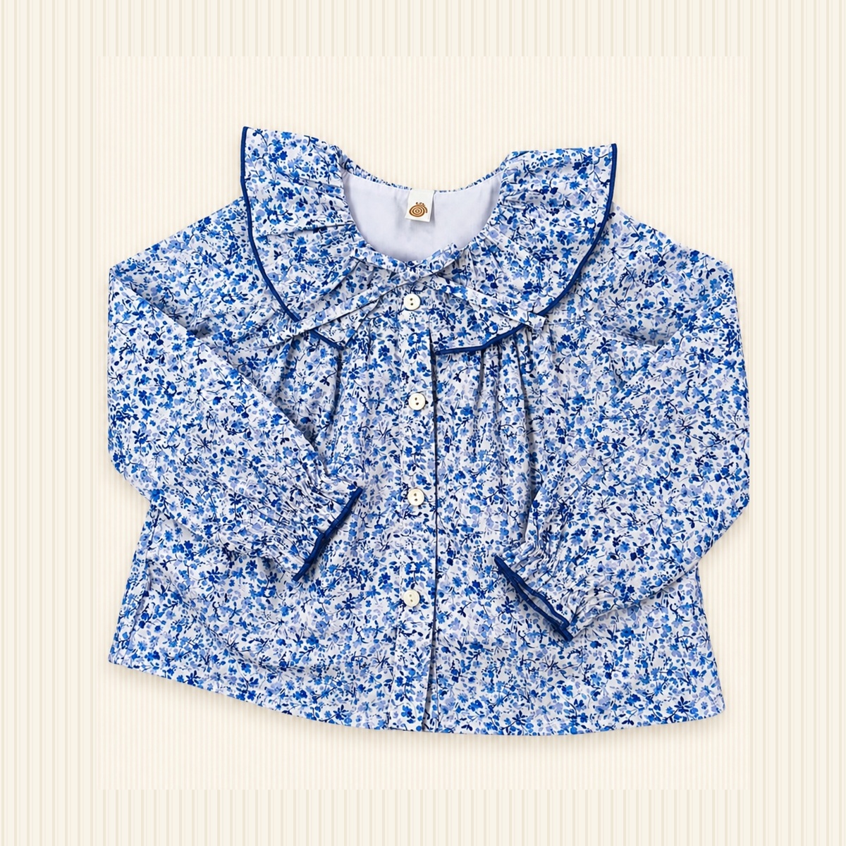 Blusa Floreada Azul