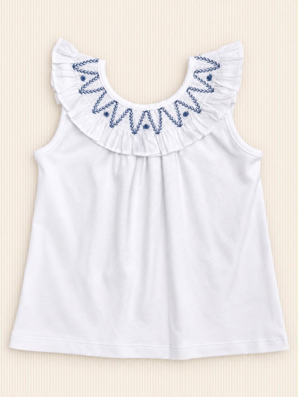 Polera con Cuello Floreado