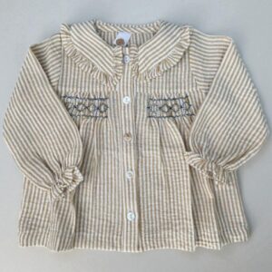 Blusa Rayada Beige