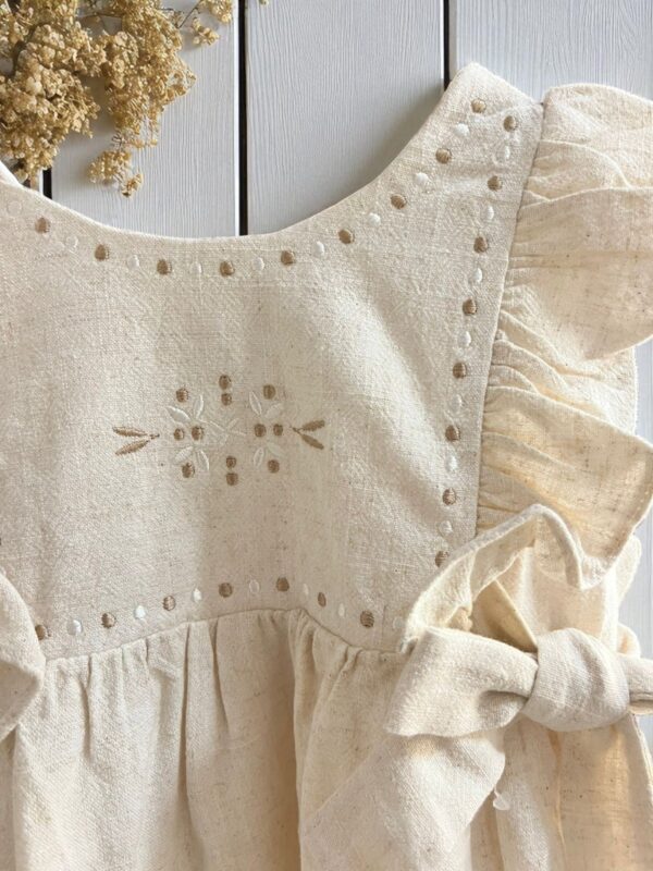 Vestido Lino Bordado - Imagen 2
