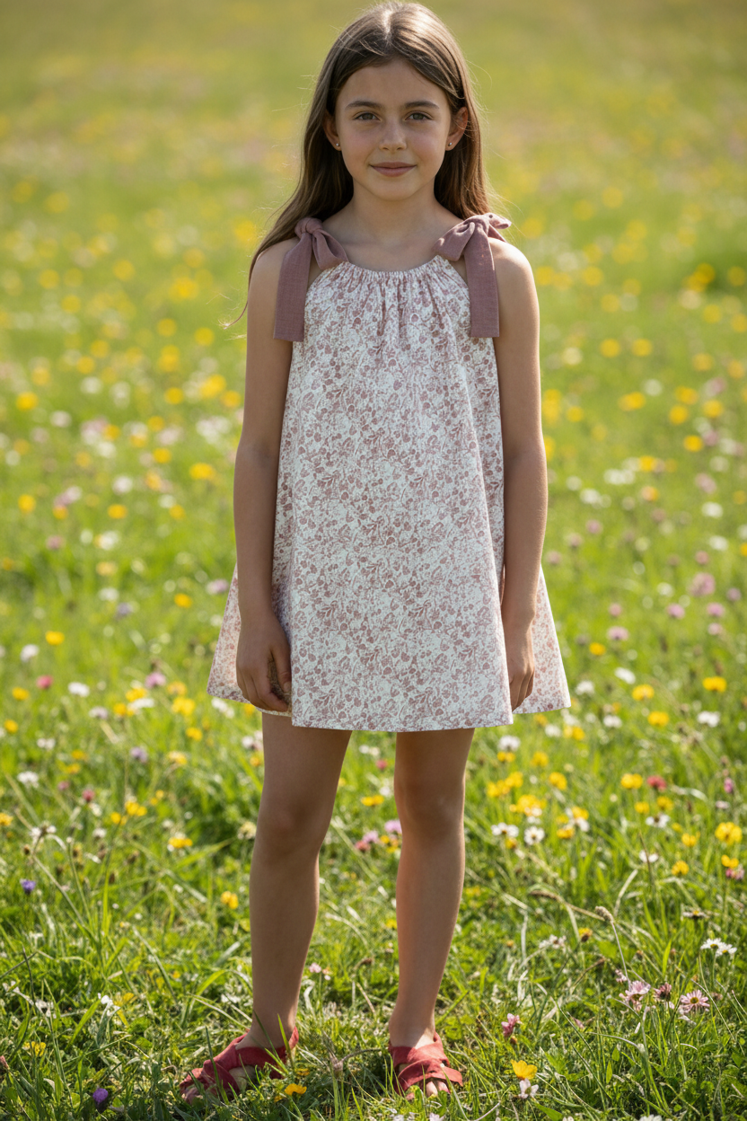 Vestido Floreado Lazos - Imagen 4