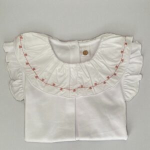 Polera Bordada Rosada
