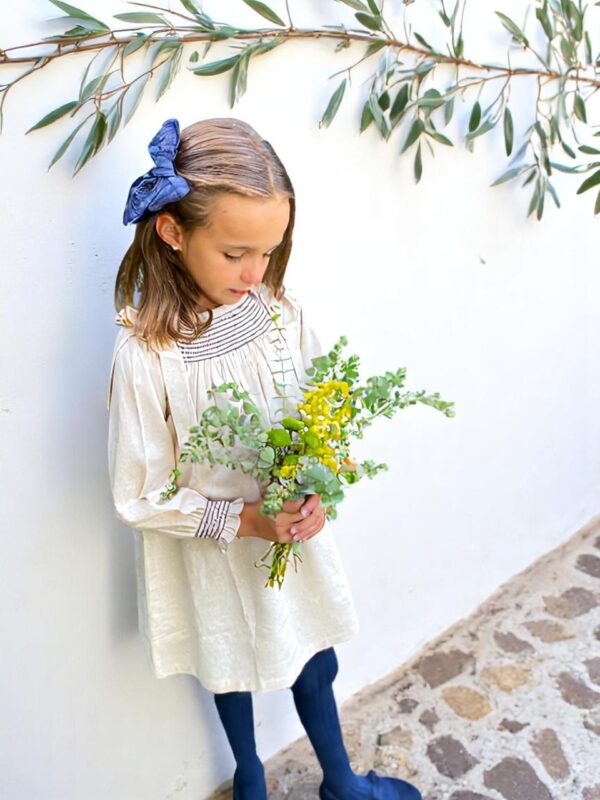 Vestido Beige Bordado - Imagen 2