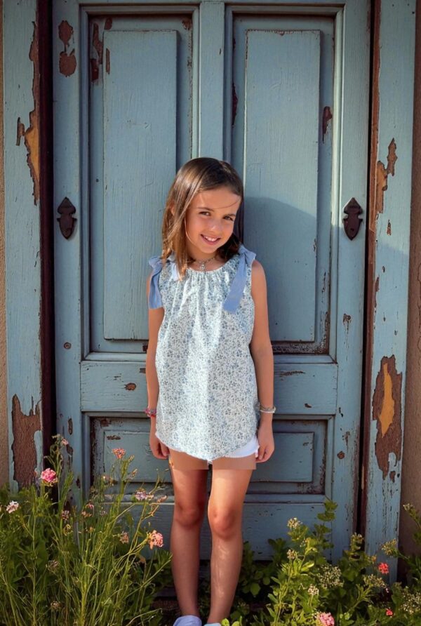 Blusa Floreada Lazos - Imagen 3