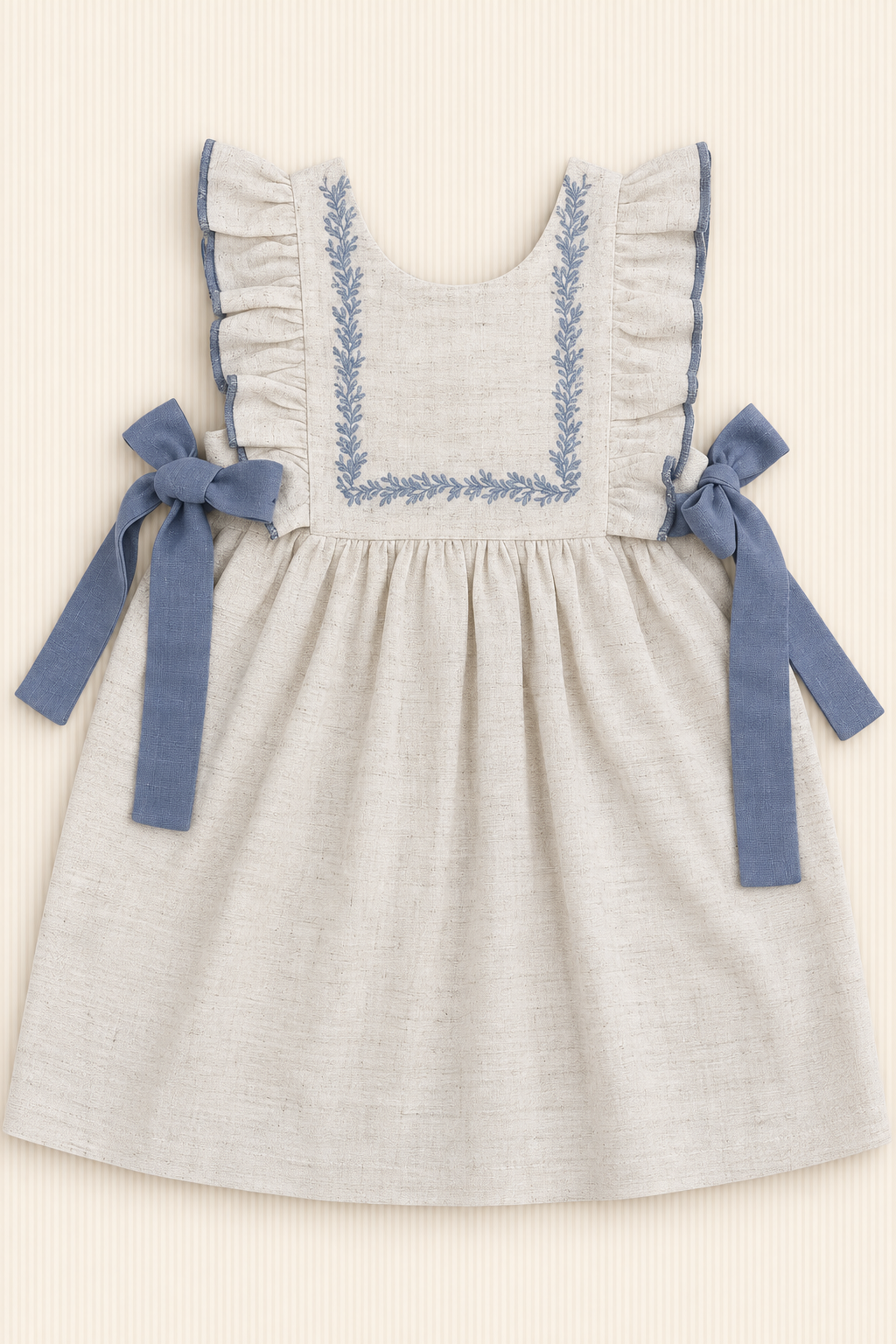 Vestido Lino Bordado