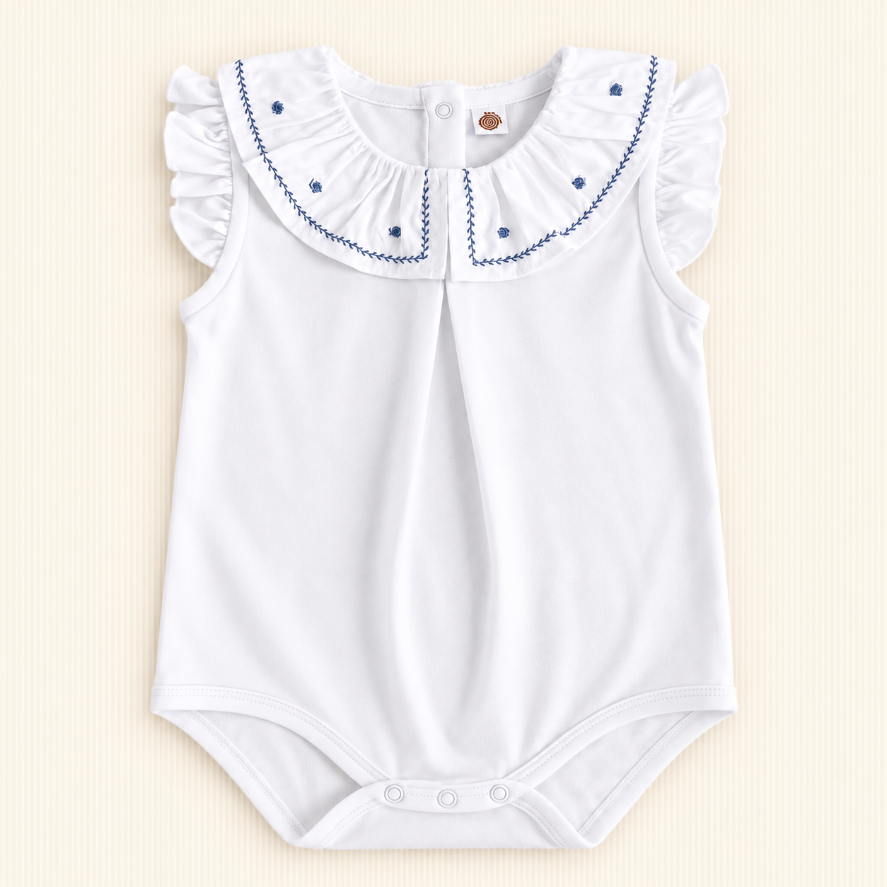 Body bordado celeste