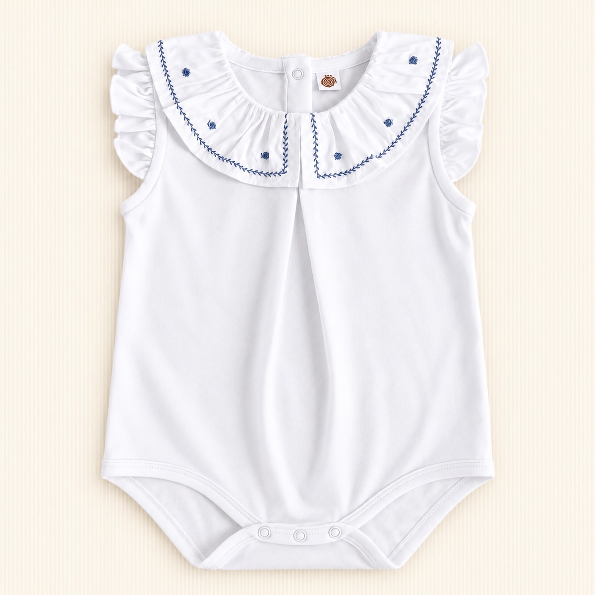 Body bordado celeste