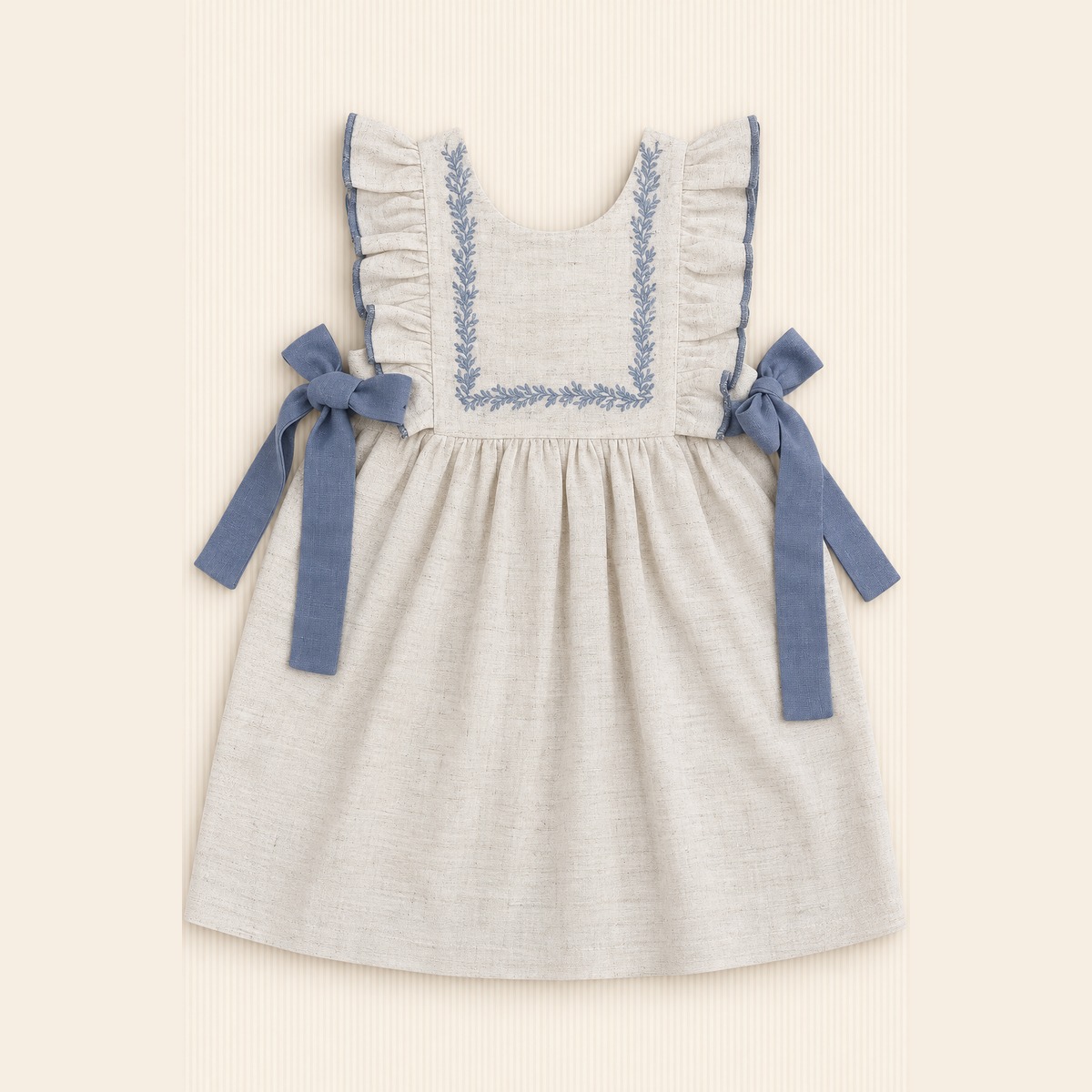 Vestido Lino Bordado